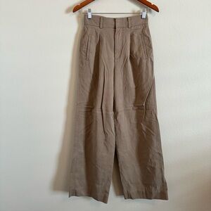 Everlane The Way-High Tencel Drape Wide Leg Pants Tan